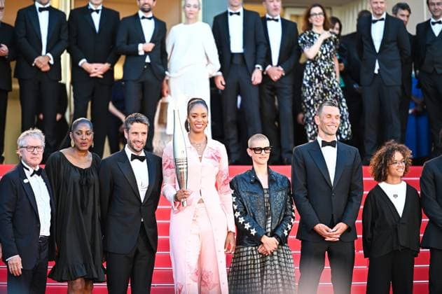 News - Marcello Mio Red Carpet - The 77th Annual Cannes Film Festival Thierry Rey, Marie-Jose Perec, Tony Estanguet, Iliana Rupert, Marie Patouillet and Alexis Hanquinquant attend the Marcello Mio Red Carpet at the 77th annual Cannes Film Festival at Palais des Festivals on May 21, 2024 in Cannes, France. Cannes Palais des Festival France Copyright: xStefanosxKyriazisx xLiveMediax LPN_1365013