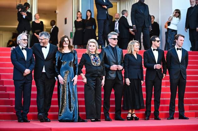 News - Marcello Mio Red Carpet - The 77th Annual Cannes Film Festival Fabrice Luchini, Christophe Honore, Chiara Mastroianni, Catherine Deneuve, Benjamin Biolay, Nicole Garcia, Melvil Poupaud and Hugh Skinner attend the Marcello Mio Red Carpet at the 77th annual Cannes Film Festival at Palais des Festivals on May 21, 2024 in Cannes, France. Cannes Palais des Festival France Copyright: xStefanosxKyriazisx xLiveMediax LPN_1365044