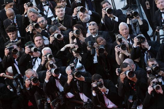 Cannes Marcello Mio Premiere Photographers working during the Marcello Mio Premiere as part of the 77th Cannes International Film Festival in Cannes, France on May 20, 2024. Photo by Aurore Marechal ABACAPRESS.COM Cannes France  Copyright: xMarechalxAurore ABACAx