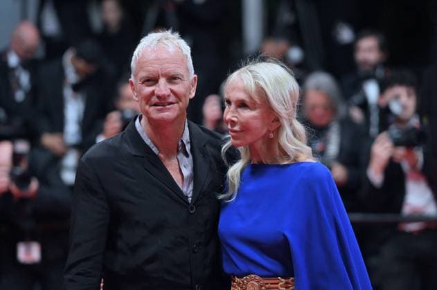 Cannes - Parthenope Screening Sting and Trudie Styler attend the Parthenope Red Carpet at the 77th annual Cannes Film Festival at Palais des Festivals on May 21, 2024 in Cannes, France. Photo by Franck Castel ABACAPRESS.COM Cannes France  Copyright: xCastelxFranck ABACAx