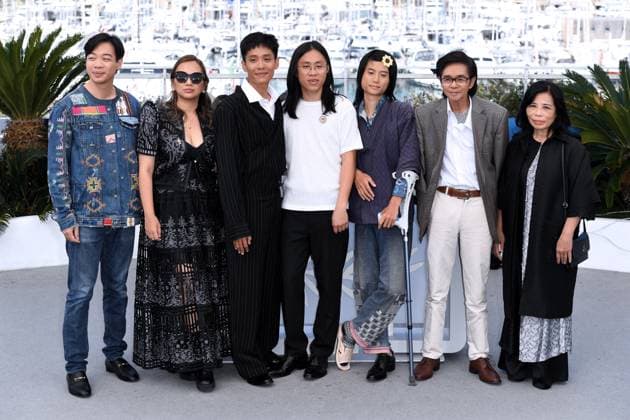 77th Cannes Film Festival 2024, Photocall film The Village Next To Paradise Cannes, 77th Cannes Film Festival 2024 Photocall film The Village Next To Paradise In the photo: Dao Duy Bao Dinh, Minh Quy Truong, Le Viet Tung, Bradley Liew, Nguyen Thi Nga, Pháº¡m Thanh Hai, Bianca Balbuena Cannes France  Copyright: xIPA ABACAx