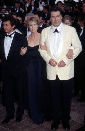 John Travolta, Sean Penn and Robin Wright at Cannes- May 1997. FAMOUS Copyright: x FAMOUSx 04411021