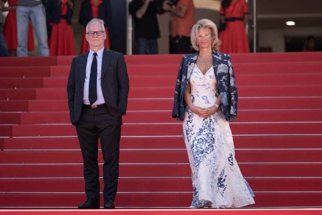 Cannes Grand Tour Screening DB Thierry Fremaux and Iris Knobloch attend the Grand Tour Red Carpet at the 77th annual Cannes Film Festival at Palais des Festivals on May 22, 2024 in Cannes, France. Photo by David Boyer ABACAPRESS.COM Cannes France  Copyright: xBoyerxDavid ABACAx