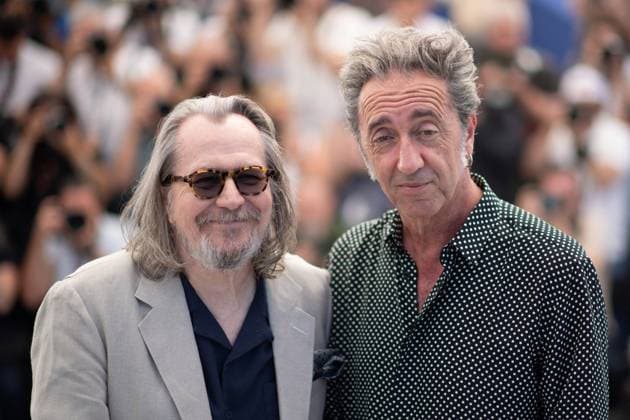 Cannes Parthenope Photocall Gary Oldman and Paolo Sorrentino attending the Parthenope Photocall as part of the 77th Cannes International Film Festival in Cannes, France on May 22, 2024. Photo by Aurore Marechal ABACAPRESS.COM  Copyright: xMarechalxAurore ABACAx