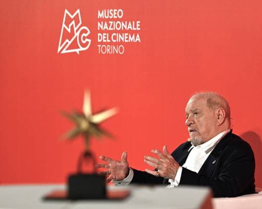 Turin, Piedmont: Turin,Italy Paul Schrader director and screenwriter receives the Stella della Mole Award at the National Cinema Museum with masterclass In the photo:Paul Schrader during the masterclass Turin  - ZUMAp169 20240522_zea_p169_1631 Copyright: xNickxZonnax