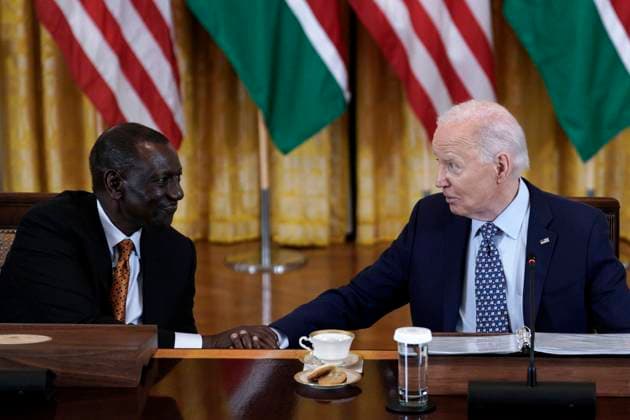 News Themen der Woche KW21 News Bilder des Tages May 22, 2024, Washington, District Of Columbia, USA: United States President JOE BIDEN participates in an engagement with President WILLIAM RUTO of Kenya and business leaders in the East Room at the White House. Washington USA - ZUMAs152 20240522_faa_s152_025 Copyright: xYurixGripasx-xPoolxviaxCNPx