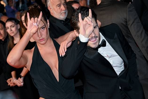 Entertainment Themen der Woche KW21 77eme Festival International du Film de Cannes Marche du film LAmour Fou Festival de Cannes 2024 77e Ã dition Descente du film Lamour Ouf Adele Exarchopoulos, Francois Civil 305439 2024 05 23  Copyright: xLionelxGuericolas MPPx STAR_305439_067