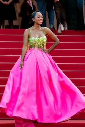 Cannes, France 23rd May, 2024 Aja Naomi King attends L™amour Ouf Beating Hearts Screening red carpet at the 77th annual Cannes Film Festival at Palais des Festivals on May 23, 2024 in Cannes, France CINEMA 77eme Festival de Cannes Red Carpet du film L™amour Ouf Beating Hearts 23 05 2024 NorbertScanella Panoramic 