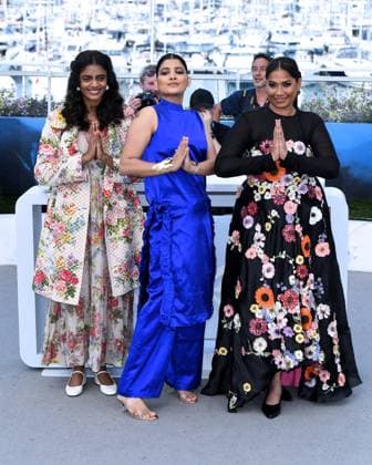 Cannes, 77th Cannes Film Festival 2024 Photocall film All We Imagine As Light Pictured: Kani Kusruti, Divya Prabha, Chhaya Kadam  Copyright: xAlbertoxTerenghix xipa-agency.nex xPoolxPhotoxEventsx03x IPA_Agency_IPA46477139