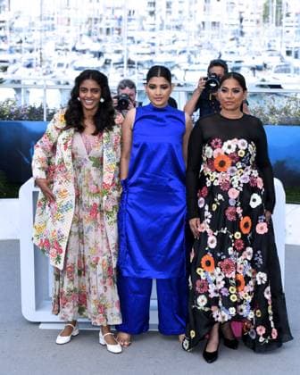 77th Cannes Film Festival 2024, Photocall film All We Imagine As Light Cannes, 77th Cannes Film Festival 2024 Photocall film All We Imagine As Light Pictured: Kani Kusruti, Divya Prabha, Chhaya Kadam Cannes France  Copyright: xIPA ABACAx