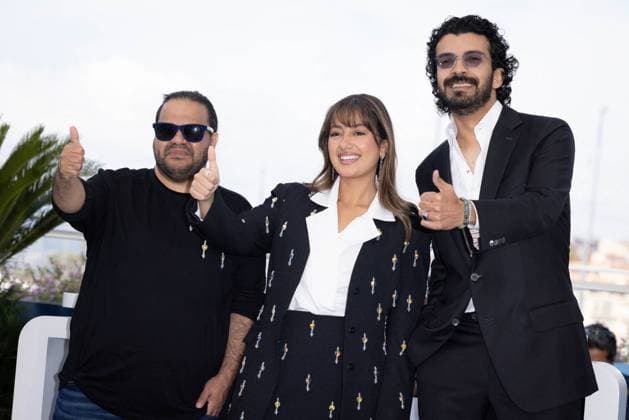 Cannes - Norah Photocall Maria Bahrawi, Tawfik Alzaidi and Yagoub Alfarhan attend the Norah Photocall at the 77th annual Cannes Film Festival at Palais des Festivals on May 24, 2024 in Cannes, France. Photo by Shootpix ABACAPRESS.COM Cannes France  Copyright: xShootpix ABACAx