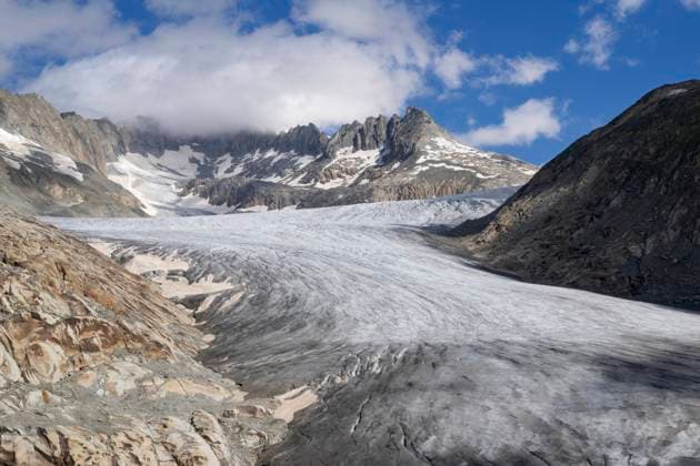 Creative Highlights World Switzerland, Valais Canton, Rhone Glacier in Swiss Alps, RUEF04367