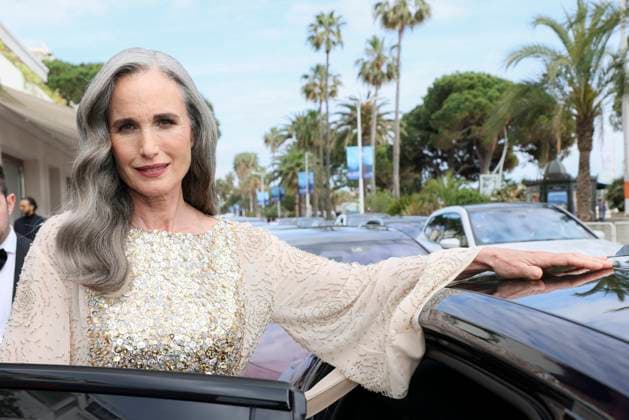 Cannes - Andie MacDowell At The Martinez Andie MacDowell is spotted at Hotel Martinez during 77th Film Festival of Cannes, on May 24, 2024 in Cannes, France. Photo by Marco Piovanotto ABACAPRESS.COM Cannes France  Copyright: xPiovanottoxMarco ABACAx