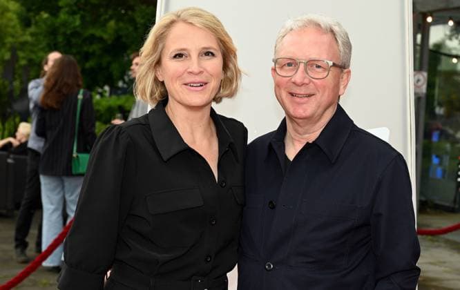 Moderatorin Susan Link und ihr Ehemann Wolfgang Link kommt zu der Verleihung 34. Deutscher Kamerapreis