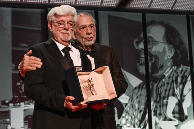 77eme Festival International du Film de Cannes Ceremonie de cloture 77th International Cannes Film Festival Closing ceremony 305533 2024 05 25 Cannes France Lucas, George Coppola, Francis Ford  Copyright: xSergexArnalx xStarfacex STAR_305533_014