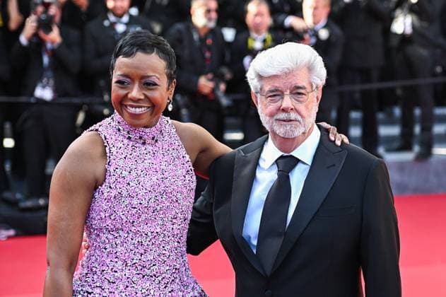 News - Closing Ceremony - The 77th Annual Cannes Film Festival George Lucas and Mellody Hobson attend the Red Carpet of the closing ceremony at the 77th annual Cannes Film Festival at Palais des Festivals on May 25, 2024 in Cannes, France. Cannes Palais des Festival France Copyright: xStefanosxKyriazisx xLiveMediax LPN_1373213