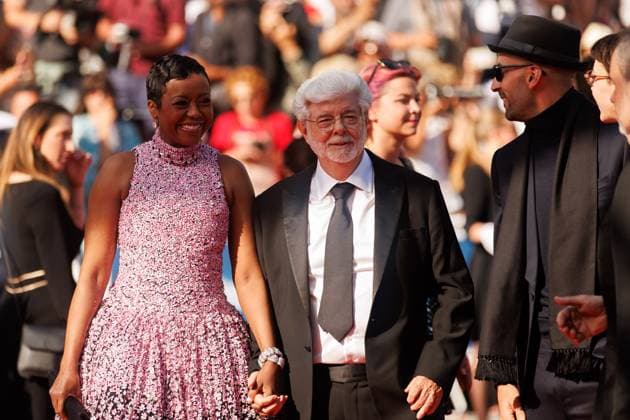 Festival de Cannes - Red Carpet - Closing Carpet Mellody Hobson and George Lucas bei der Abschlusszeremonie der 77. Internationalen Filmfestspiele Cannes am 25.05.2024. Copyright: xEventpressxKochanx