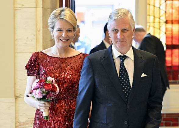 Entertainment Themen der Woche KW22 Entertainment Bilder des Tages Queen Mathilde of Belgium and King Philippe - Filip of Belgium pictured during a royal visit to the finals of the Queen Elisabeth Violin Competition 2024, at the Bozar concert hall in Brussels on Monday 27 May 2024.  ERICxLALMAND 93486669