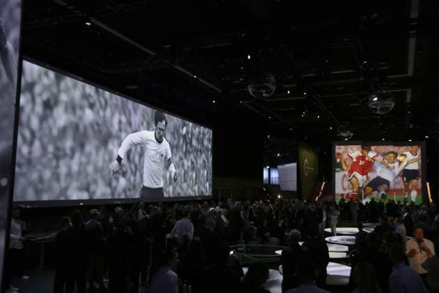 27.05.2024 Dortmund, Eröffnung Sonderausstellung In Motion Art & Football. Die immersive Schau ist ab dem 28. Mai in der Arena des DFB Fußballmuseums für das Publikum zu sehen. Sie läuft bis Januar 2025.
