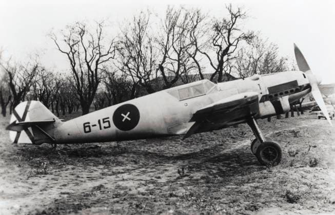 RECORD DATE NOT STATED Messerschmitt Bf-109B-1 2 Jg88 Legion Condor Luftwaffe Messerschmitt Bf-109B-1 Parked During the Spanish Civil War Date: 1930s  Copyright: Copyrightx(c)Geminix2023.xCredit:xGemini 11951288