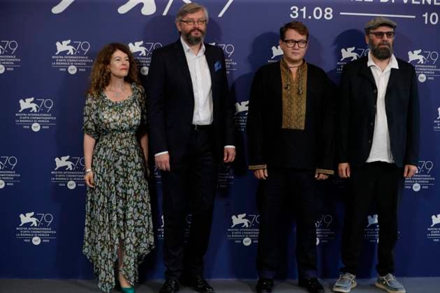 TThe Kiev Trial Photocall, Venice 2022 Maria Choustova, director Sergei Loznitsa, Ilya Khrzhanovsky and Tomasz Wolski attend the photocall for The Kiev Trial at the 79th Venice International Film Festival on September 04, 2022 in Venice, Italy. 2022 Venice Film Festival. CAP GOL GOL Venice Italy Copyright: xRickxGold CapitalxPicturesx