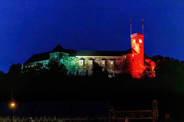 News Themen der Woche KW22 May 30, 2024, Ljubljana, Slovenia: Ljubljana Castle illuminated in the colors of the Palestine flag on the day when the Slovenian government approves recognition of a Palestinian state. Sloveniais government approves recognition of a Palestinian state. The government has decided to recognise Palestine as an independent and sovereign state said Slovenian Prime Minister Robert Golob at a news conference in Ljubljana. Ljubljana Slovenia - ZUMAs197 20240530_aaa_s197_117 Copyright: xAndrejxTarfilax
