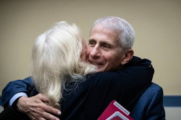 Dr. Anthony Fauci testifies to House committee on coronavirus Dr. Anthony Fauci, former Director of the National Institute of Allergy and Infectious Diseases, hugs Rep. Debbie Dingell (D-MI) following a hearing of the House Select Committee on the Coronavirus, Washington, DC, June 3, 2024. Fauci was to many, the public face of government response to the coronavirus and a frequent target of Republican lawmakers™ ire arising from the shutdown. Washington DC United States Copyright: xAllisonxBaileyx
