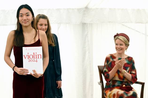 Presentation of prizes to the winners of the Queen Elisabeth Competition 2024 BRUSSELS, BELGIUM - JUNE 04: Presentation of prizes to the winners of the twentieth edition of the Queen Elisabeth Competition dedicated to the violin in the presence of Queen Mathilde. Third prize 2024: Elli Choi (USA) on June 04, 2024 in Brussels, Belgium, 04 06 2024 Brussels Belgium  Copyright: xDidierxLebrunx