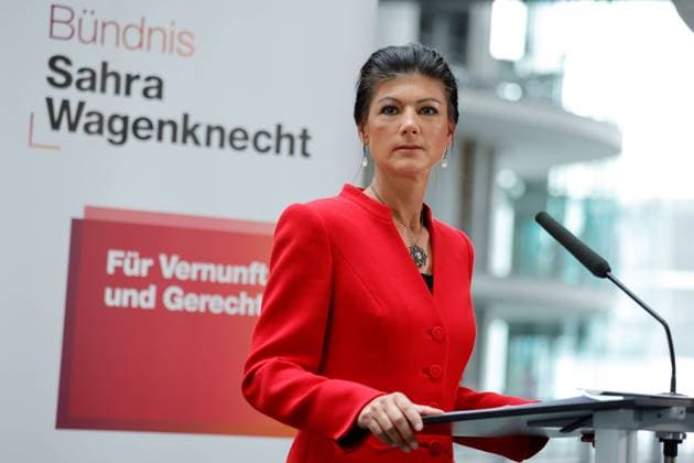 Deutschland, BSW Pressekonferenz mit Sahra Wagenknecht in Berlin Sahra Wagenknecht , Deutschland, Berlin, Reichstag, Pressekonferenz: Bündnis Sahra Wagenknecht *** Sahra Wagenknecht , Germany, Berlin, Reichstag, Press conference Alliance Sahra Wagenknecht