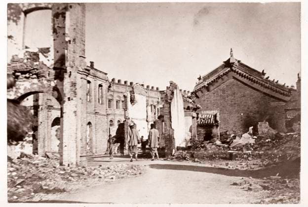 RECORD DATE NOT STATED China c.1900 - Boxer rebellion or uprising, Yihetuan Vintage Photograph China c.1900 - Boxer rebellion or uprising, Yihetuan Movement - image from an album of a British soldier who took part of the supression of the uprising - damage cause by bombardment Tientsin Tianjin  Copyright: Copyrightx(c)Geminix2023.xCredit:xGemini 13458612