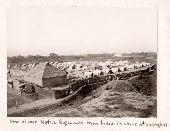 RECORD DATE NOT STATED China c.1900 - Boxer rebellion or uprising, Yihetuan Vintage Photograph China c.1900 - Boxer rebellion or uprising, Yihetuan Movement - image from an album of a British soldier who took part of the supression of the uprising - British India troops in China  Copyright: Copyrightx(c)Geminix2023.xCredit:xGemini 13458630