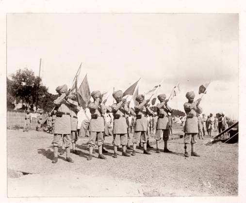 RECORD DATE NOT STATED China c.1900 - Boxer rebellion or uprising, Yihetuan Vintage Photograph China c.1900 - Boxer rebellion or uprising, Yihetuan Movement - image from an album of a British soldier who took part of the supression of the uprising - British India troops in China - Rajputs  Copyright: Copyrightx(c)Geminix2023.xCredit:xGemini 13458631
