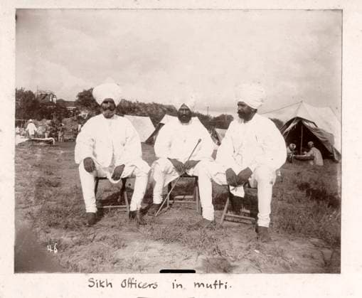 RECORD DATE NOT STATED China c.1900 - Boxer rebellion or uprising, Yihetuan Vintage Photograph China c.1900 - Boxer rebellion or uprising, Yihetuan Movement - image from an album of a British soldier who took part of the supression of the uprising - British India troops in China - sikh officers  Copyright: Copyrightx(c)Geminix2023.xCredit:xGemini 13458633