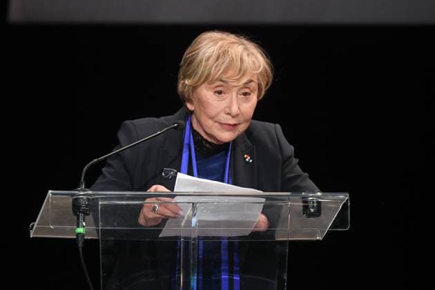 LEurope contre lantisemitisme au theatre Antoine Ã Paris Julia Kristeva LEurope contre lantisemitisme au theatre Antoine organized by La revue la Regle du Jeu, a French literary magazine founded in 1990 by Bernard Henri Levy Europe against anti Semitism at the Antoine theater 305899 2024 06 03 Paris France  Copyright: xL.Urmanx xStarfacex STAR_305899_046