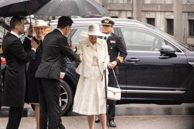 Queen Margrethe II arrives at a church service in Holmens Church. Folketinget celebrates the 175th anniversary of the first Danish constitution on Wednesday 5 June 2024 Copenhagen Holmens Kirke Denmark Copyright: xKristianxTuxenxLadegaardxBergx 2E6A6352