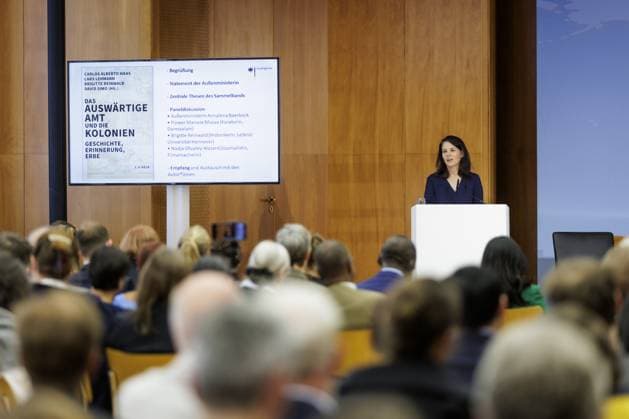 Annalena Baerbock (Buendnis 90 Die Gruenen), Bundesaussenministerin, aufgenommen im Rahmen einer Buchvorstellung zur Kolonialgeschichte im Auswaertigen Amt in Berlin, 05.06.2024. Fotografiert im Auftrag des Auswaertigen Amtes. Berlin Deutschland Copyright: xKiraxHofmannxAAxphotothek.dex