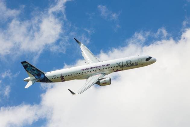 Internationale Luft- und Raumfahrtausstellung 2024 06.06.2024 Schönefeld Im Foto: Airbus A321XLR Die Internationale Luft- und Raumfahrtausstellung (ILA) findet vom 5. bis 9. Juni 2024 unter dem Motto Pioneering Aerospace in Schönefeld am Flughafen BER statt. Schönefeld Brandenburg *** International Aerospace Exhibition 2024 06 06 2024 Schönefeld In the photo Airbus A321XLR The International Aerospace Exhibition ILA will take place from June 5 to 9, 2024 under the motto Pioneering Aerospace in Schönefeld at BER Airport Schönefeld Brandenburg Copyright: xTimxMeyerx@ossifotografiex 240606_ila-schonefeld-2_4