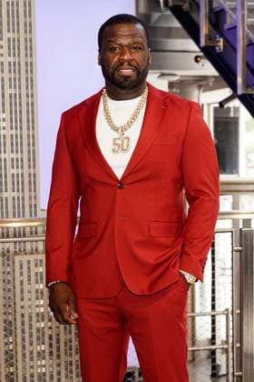 50 Cent beim Pressetermin zur finalen 4. Staffel der TV-Serie Power Book II: Ghost , dem Black Music Month und dem 10. Jahrestag der TV-Serie Power im Empire State Buildung. New York, 06.06.2024