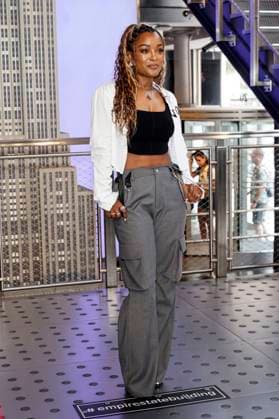 LaToya Tonodeo beim Pressetermin zur finalen 4. Staffel der TV-Serie Power Book II: Ghost , dem Black Music Month und dem 10. Jahrestag der TV-Serie Power im Empire State Buildung. New York, 06.06.2024