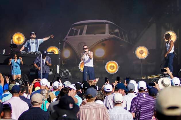Macklemore live bei einem Konzert beim LIV Golf Event 2024 im Golf Club of Houston. Humble, 08.06.2024
