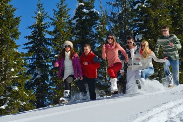 happy young people group have fun and enjoy fresh snow at beautiful winter day ,model released, Symbolfoto; glücklich Jung Personen Gruppe haben Spaß und genießen Frisch Schnee im Schönes winterlichen Tag ,model released, Symbolfoto ING_32193_61787