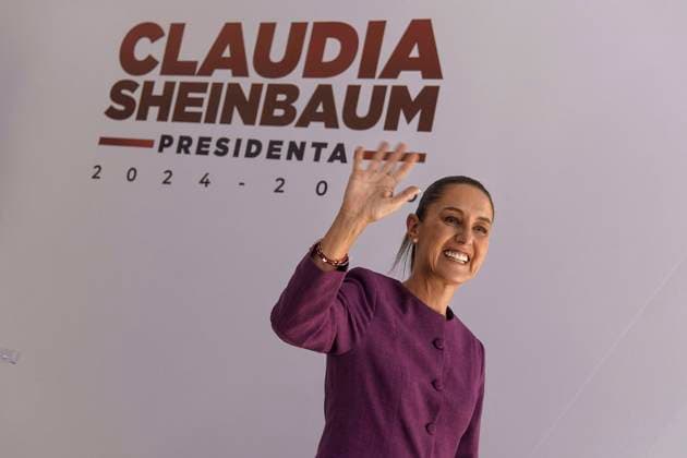 Bilder des Jahres 2024, News 06 Juni News Themen der Woche KW24 June 11, 2024, Mexico, Mexico, USA: The President-elect of Mexico Claudia Sheinbaum Pardo attends a press conference on Tuesday June 11, 2024 in Mexico City, Mexico. OCTAVIO GOMEZ PINA PI Mexico USA - ZUMAp124 20240611_zaa_p124_001 Copyright: xOctavioxGomezxPinax