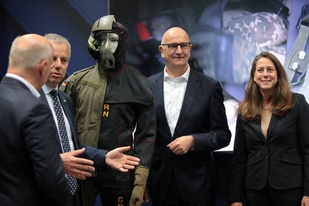 Dr. Dietmar Woidke und Kai Wegner besuchen den Stand der Firma Autoflug an der ILA in Berlin. ILA 2024. ILAInternationale Luft- und Raumfahrtausstellung 2024 in Berlin. Die ILA findet vom 05. bis zum 09. Juni 2024 auf dem Gelände des Flughafen Berlin-Brandenburg (BER) statt. Berlin Berlin Deutschland *** Dr. Dietmar Woidke and Kai Wegner visit the Autoflug stand at the ILA in Berlin ILA 2024 ILAInternational Aerospace Exhibition 2024 in Berlin The ILA will take place from 05 to 09 June 2024 on the grounds of Berlin Brandenburg Airport BER Berlin Berlin Berlin Germany