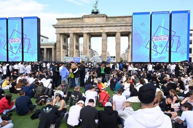 Eröffnung des Fußballkultursommers 2024 anlässlich der Fußball-Europameisterschaft 2024 auf der Fanmeile am Brandenburger Tor. Berlin, 12.06.2024