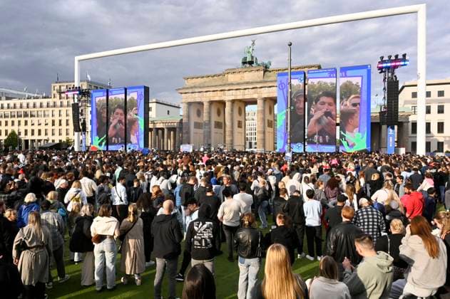Eröffnung des Fußballkultursommers 2024 anlässlich der Fußball-Europameisterschaft 2024 auf der Fanmeile am Brandenburger Tor. Berlin, 12.06.2024