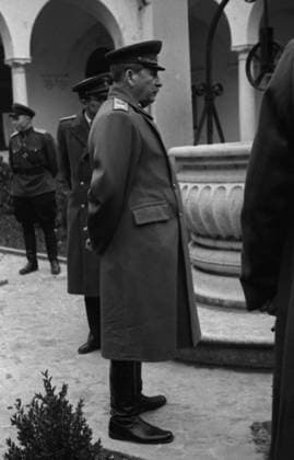 1945 Yalta Conference 5704069 04.02.1945 Soviet leader Marshal of the Soviet Union Joseph Stalin at the Yalta (Crimea) Conference of the leaders of the USSR, the USA and the UK in Livadia Palace, 4-11 February, 1945. Viktor Yalta Republic of Crimea Russia  Copyright: xViktorx