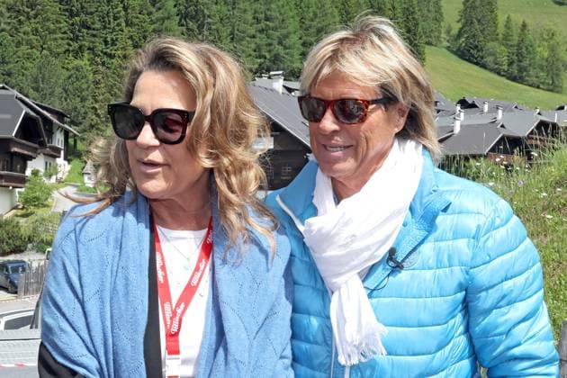 ORF Wenn die Musi spielt . Sänger Hansi Hinterseer mit seiner Ehefrau Ramona am Rande von Proben zum Musik Open Air Wenn die Musi spielt am 14.06.2024 in Bad Kleinkirchheim. 20240614SBK0005
