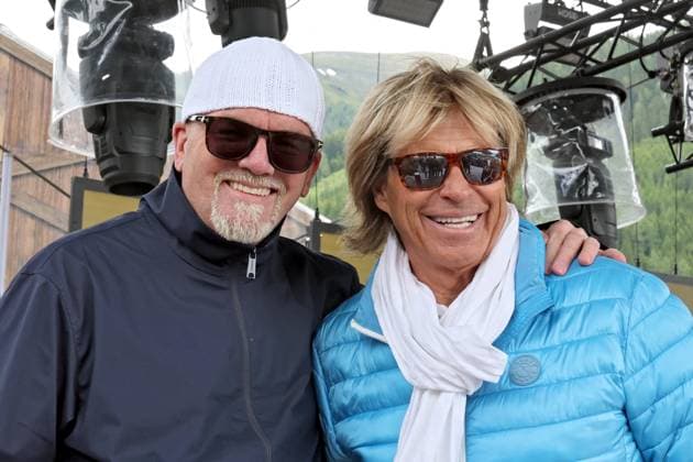 ORF Wenn die Musi spielt . DJ Ötzi und Sänger Hansi Hinterseer am Rande von Proben zum Musik Open Air Wenn die Musi spielt am 14.06.2024 in Bad Kleinkirchheim. 20240614SBK0034