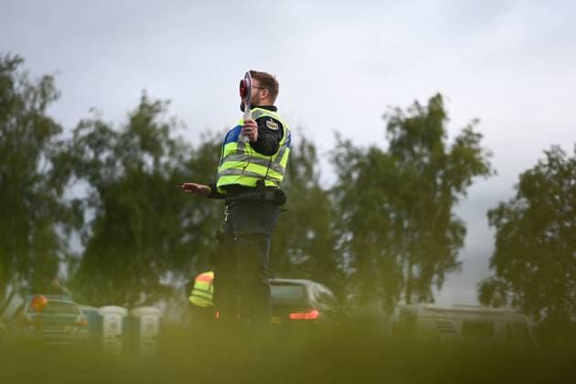 Grenzkontrolle im Anreiseverkehr zum ersten Spiel der Niederlande. Seit den Frühen Morgenstunden des 15. Juni kontrolliert die Bundespolizeidirektion Bad Bentheim am Grenzübergang Bunderneuland den Anreiseverkehr zum Länderspiel der niederländischen Nationalmannschaft. Bunde Niedersachsen Deutschland