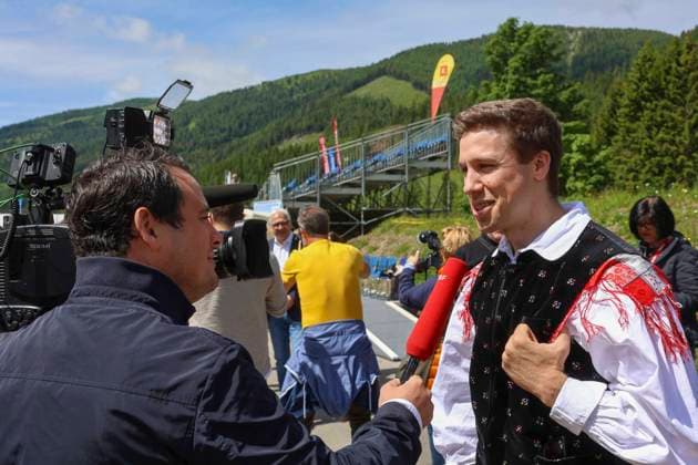 13.06.2024, Bad Kleinkircheim, AUT, Unterwegs in Kärnten, Reportage, Wenn die Musi Spielt 2024, im Bild sasa Avsenik,